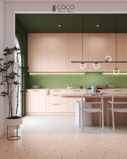 Minimalist Muse Series - Olive Plains Satin 300x600mm Porcelain Tile