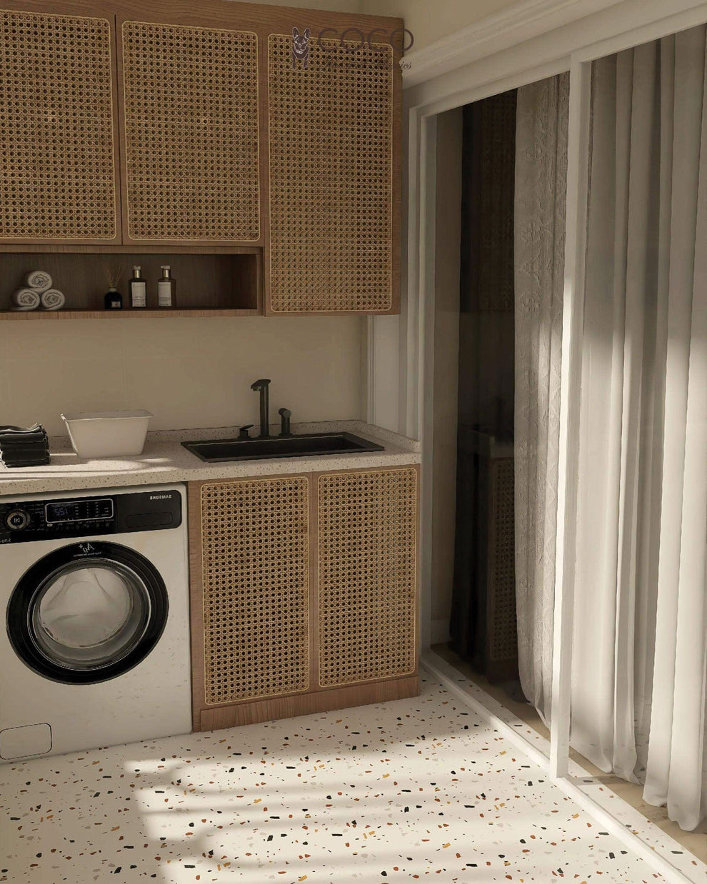 Recreated Terrazzo Series - Desert Splatter Satin 400x400mm Ceramic Ti ...