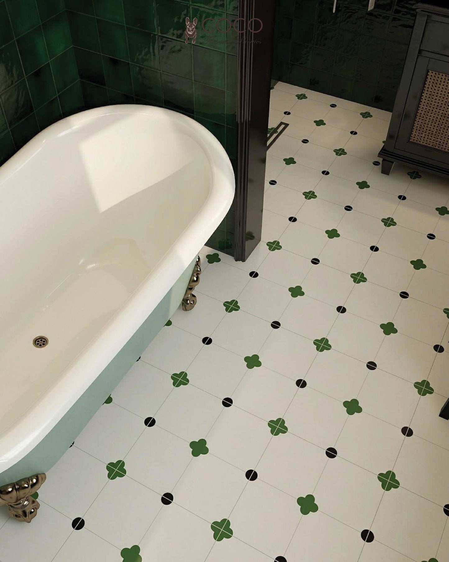 Moroccan Glaze Series - Still Green Gloss 400x800mm Porcelain Tile