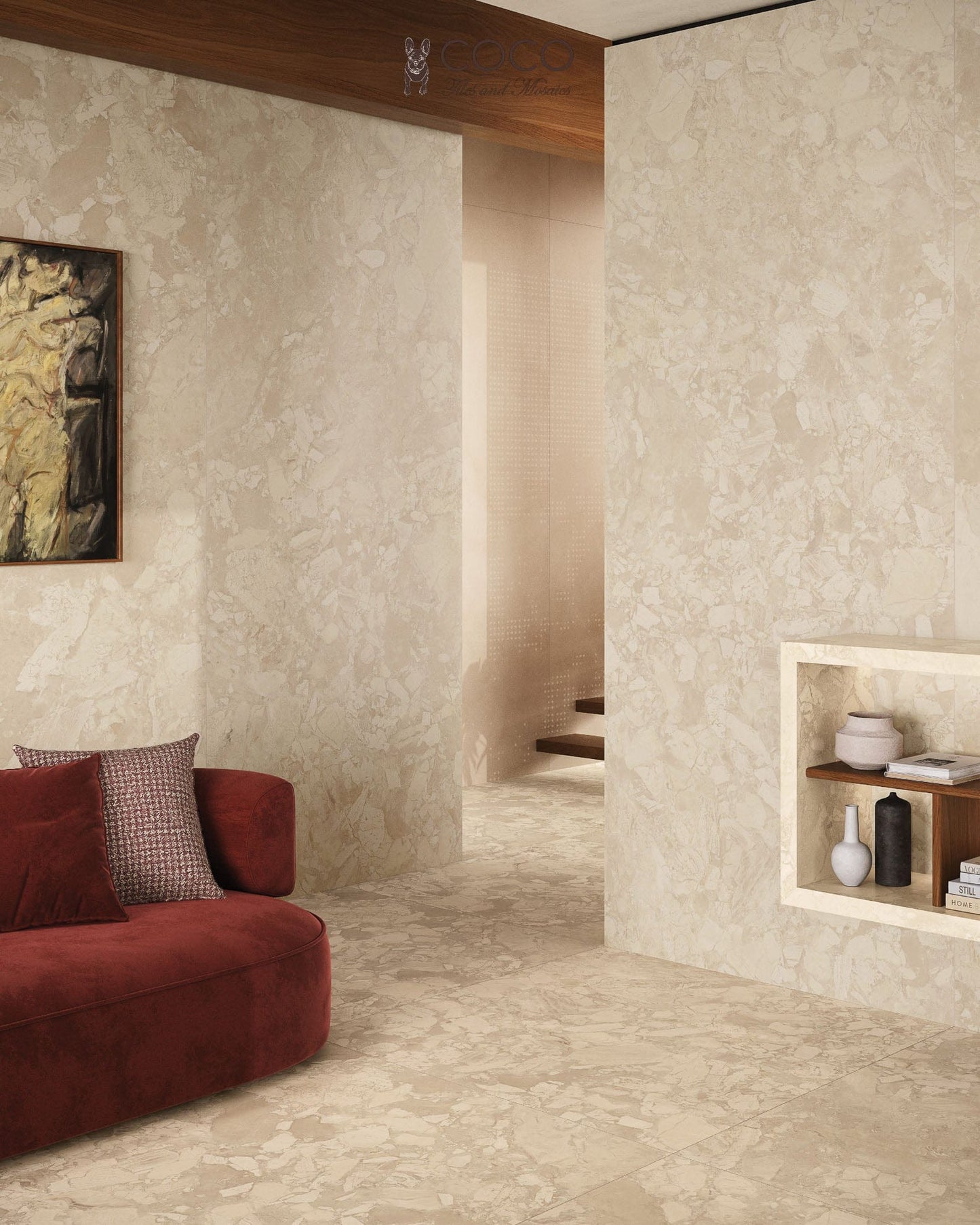 Fragmenta Series - Cappuccino Matt 600x600mm Porcelain Tile