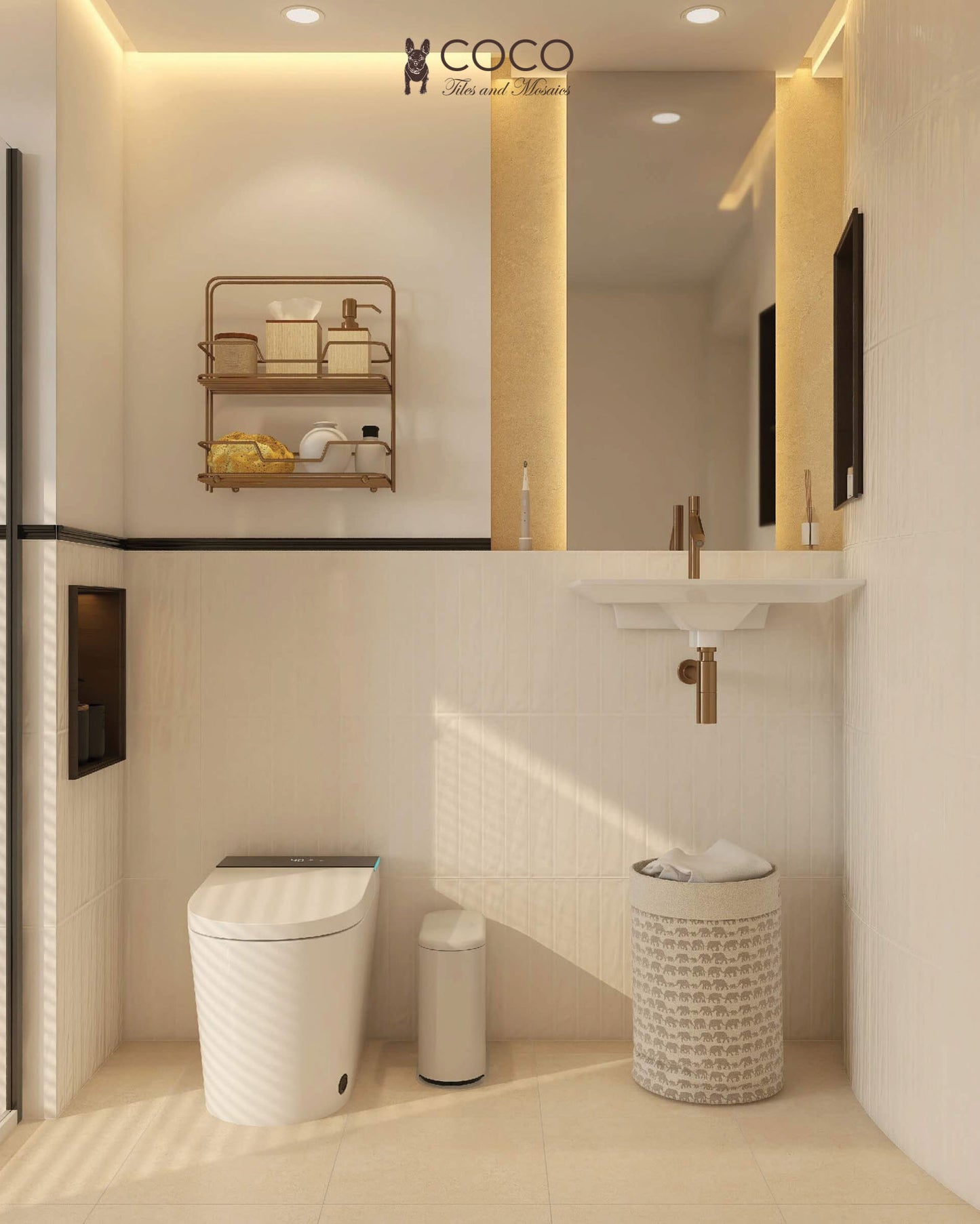 Coastline Series - Boardwalk Shell Gloss 400x800mm Porcelain Tile