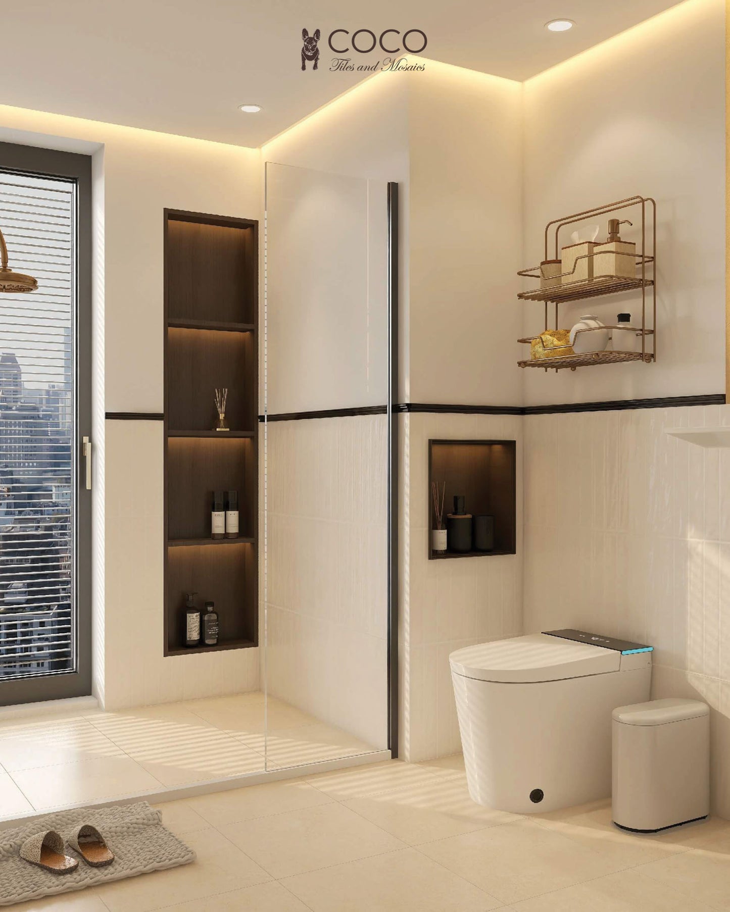 Coastline Series - Boardwalk Shell Gloss 400x800mm Porcelain Tile