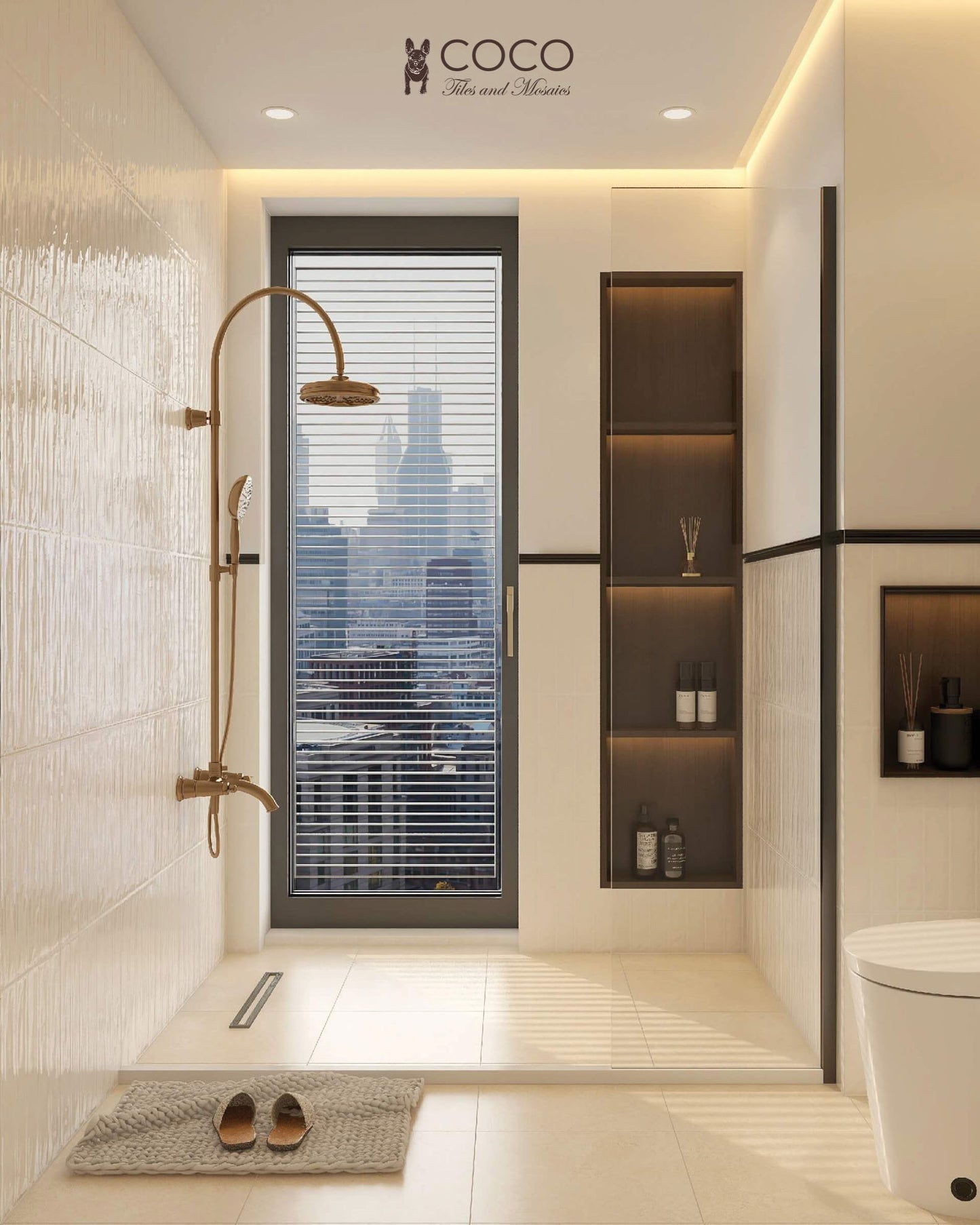 Coastline Series - Boardwalk Shell Gloss 400x800mm Porcelain Tile