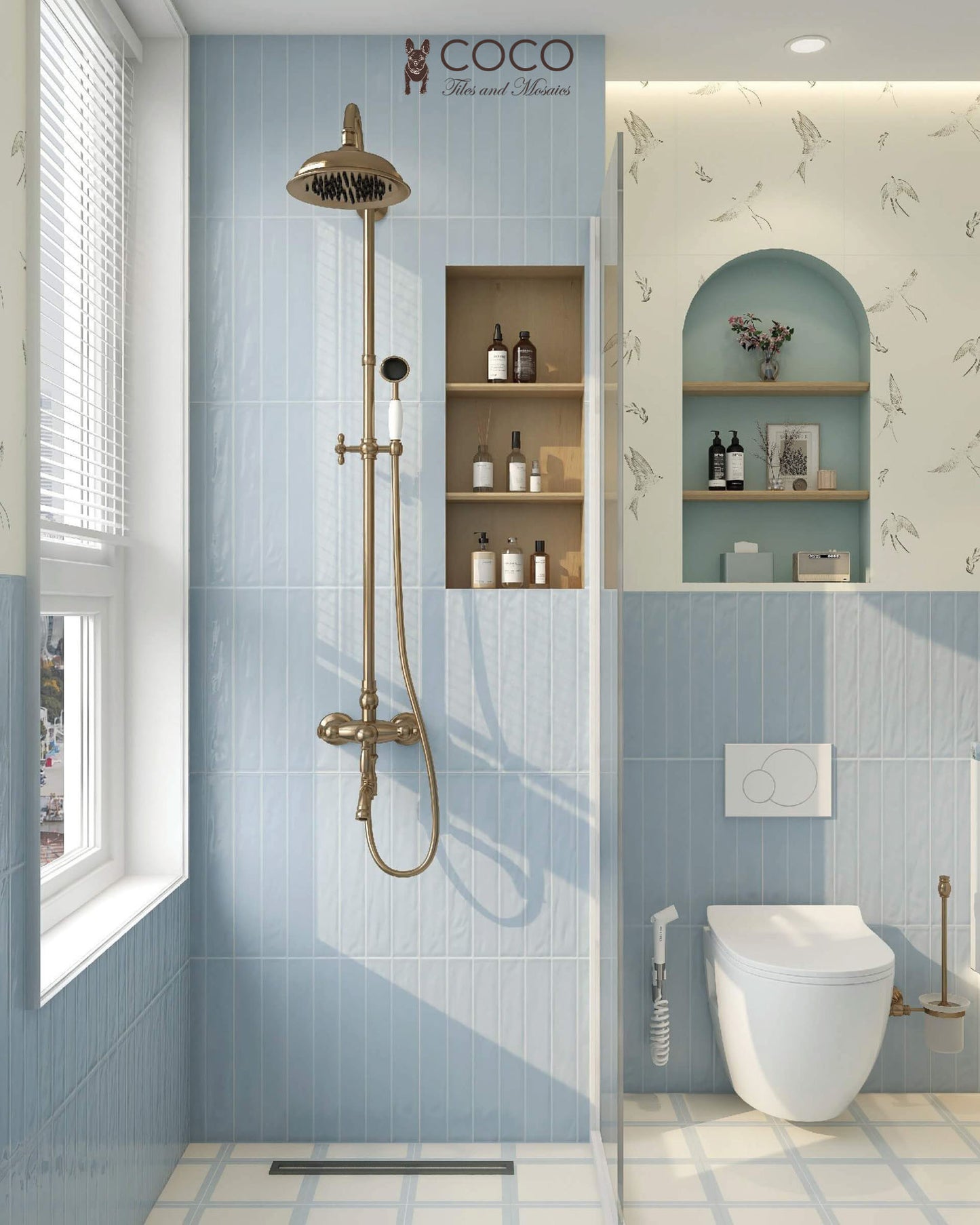 Coastline Series - Boardwalk Tide Gloss 400x800mm Porcelain Tile