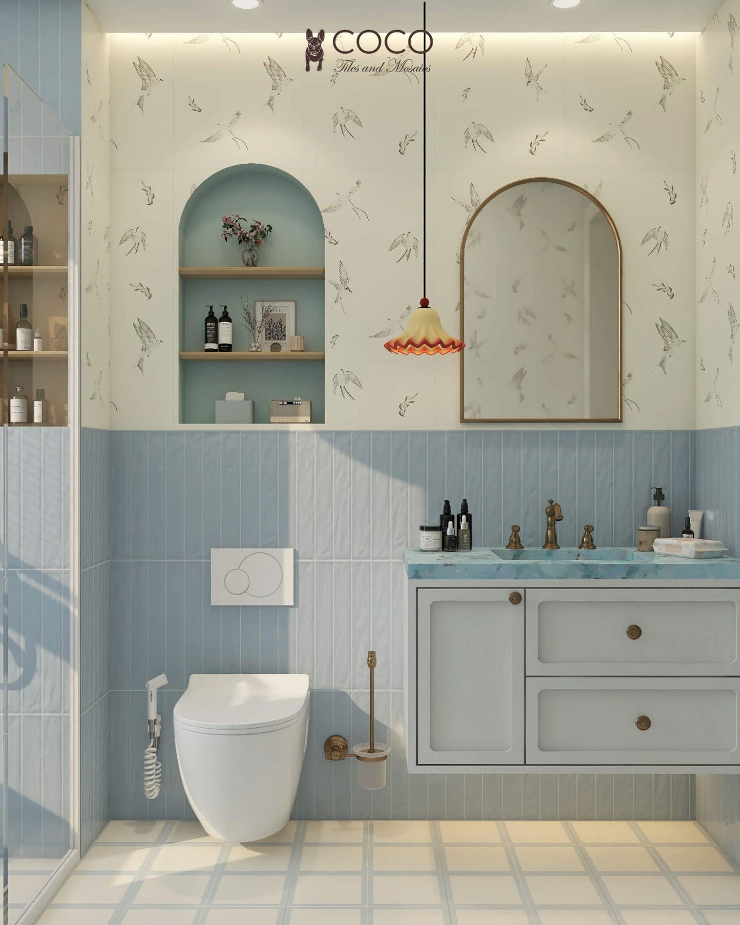 Coastline Series - Boardwalk Tide Gloss 400x800mm Porcelain Tile