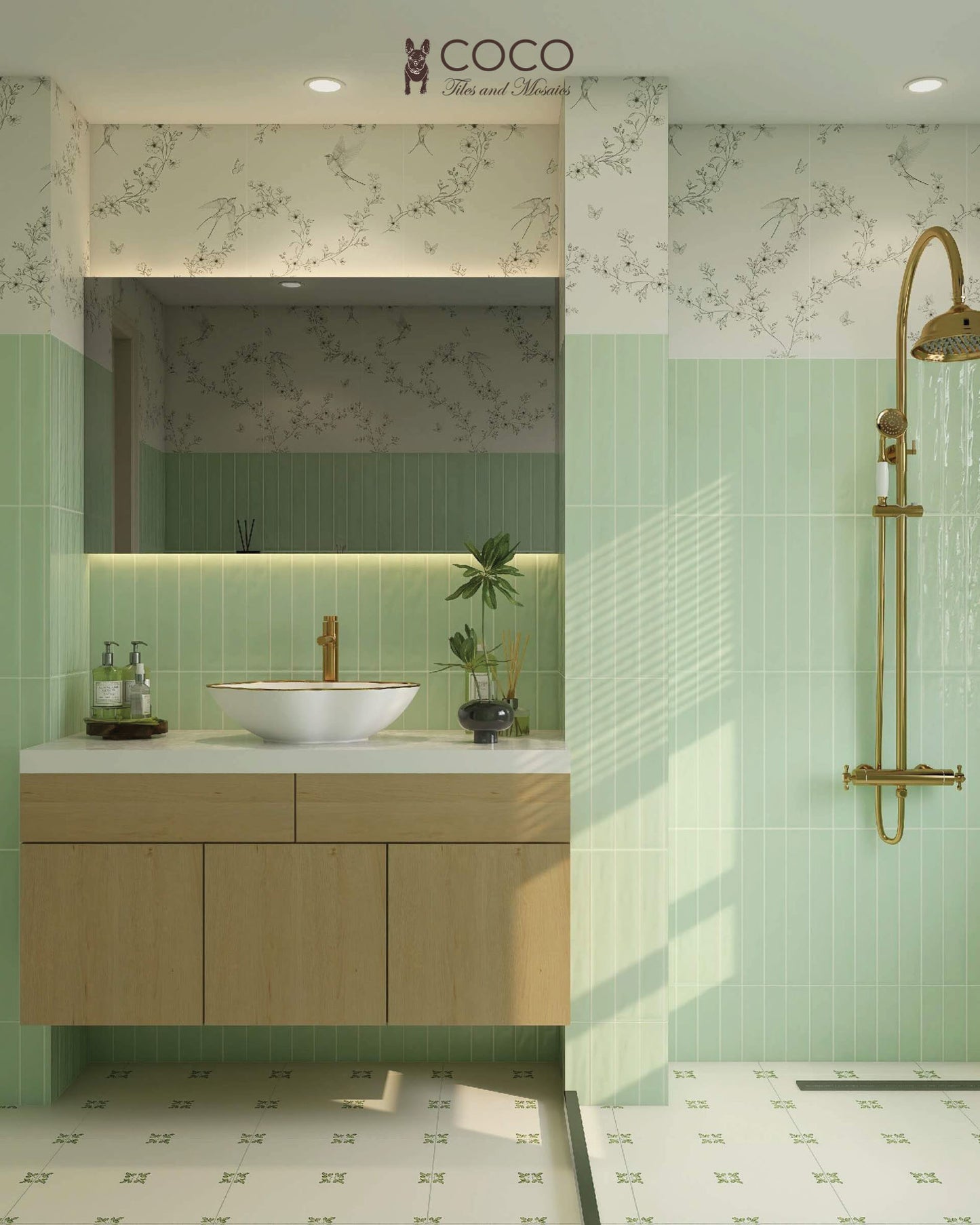 Coastline Series - Boardwalk Seagrass Gloss 400x800mm Porcelain Tile