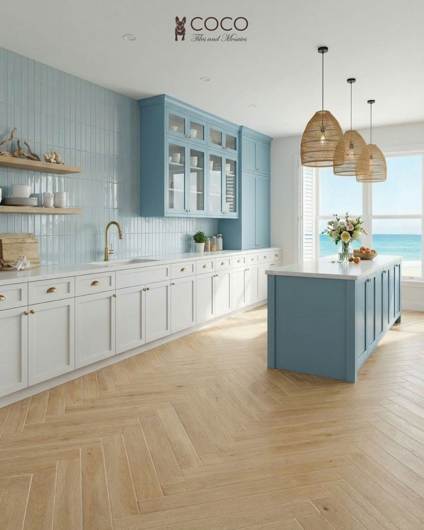 Coastline Series - Boardwalk Tide Gloss 400x800mm Porcelain Tile