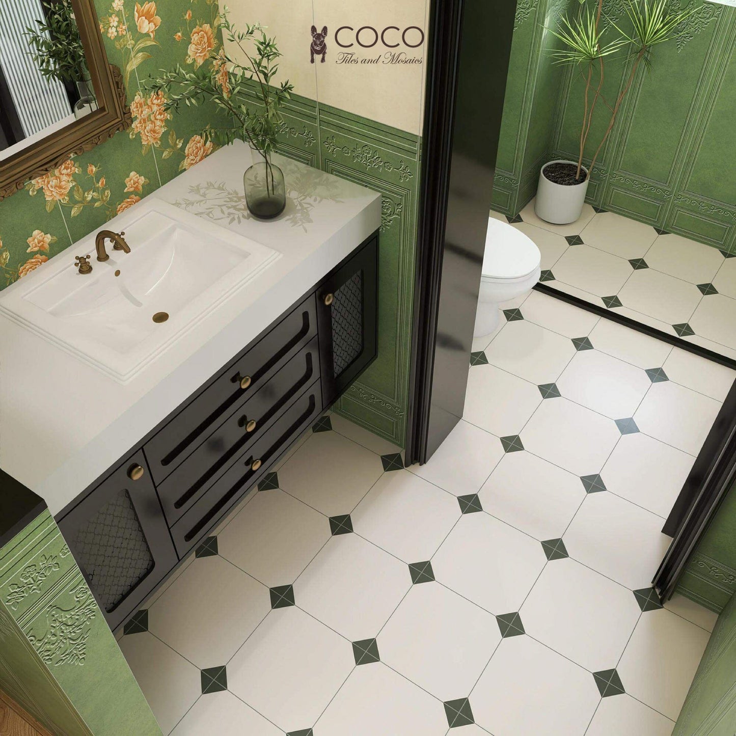 Modern Monochrome Series - Frequency Fern Matte 300x300mm Porcelain Tile