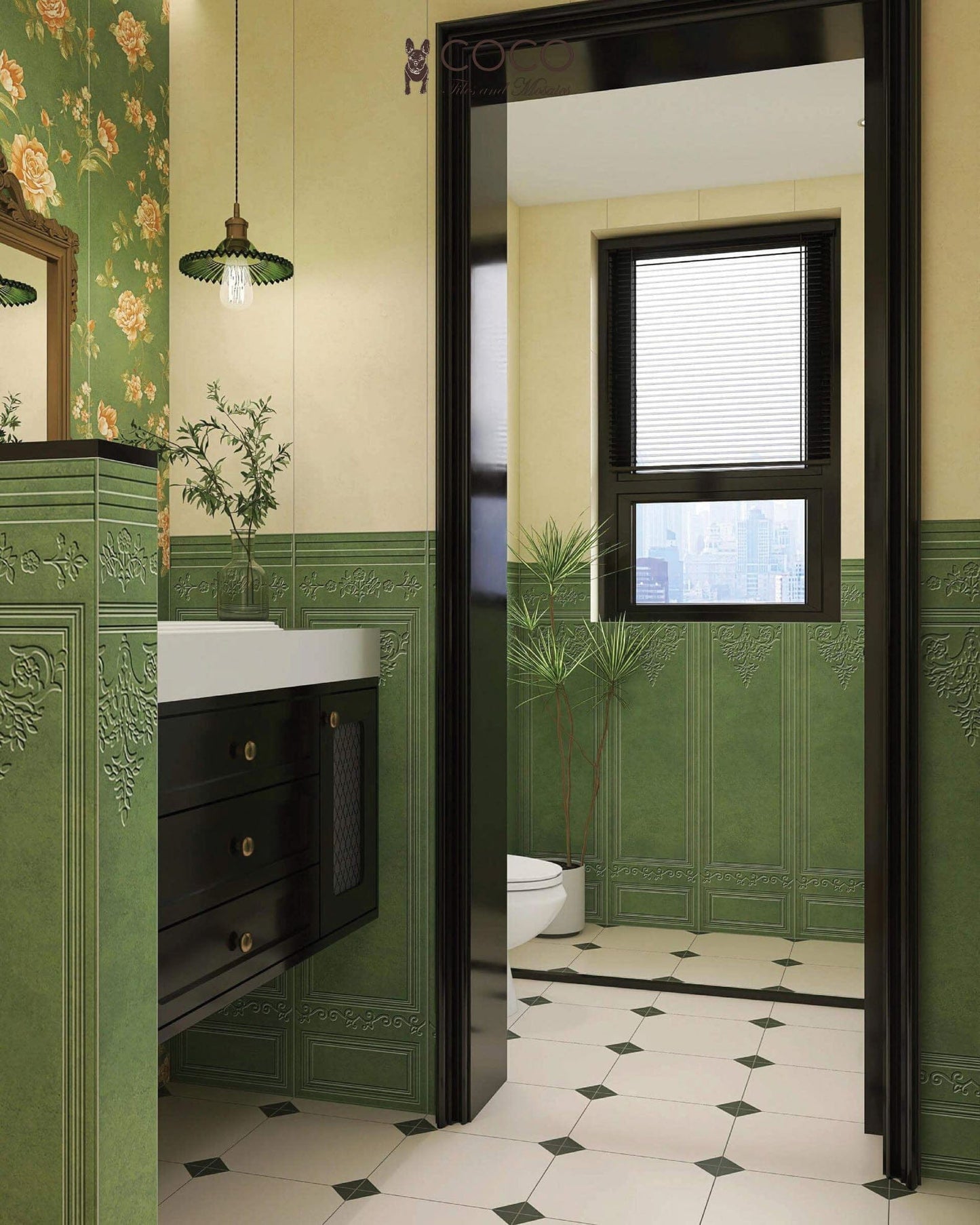 Modern Monochrome Series - Frequency Fern Matte 300x300mm Porcelain Tile