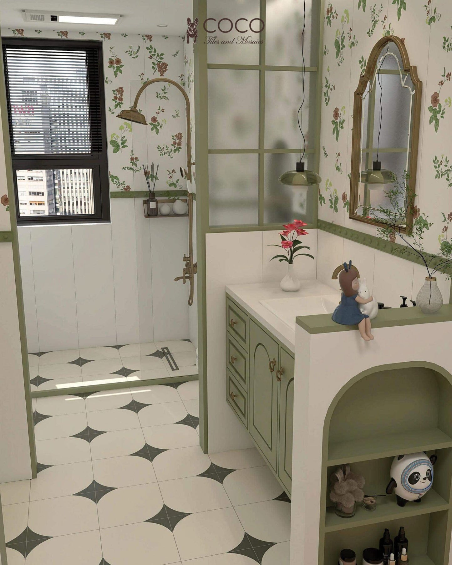 Modern Monochrome Series - Arc After Dark Matte 300x300mm Porcelain Tile