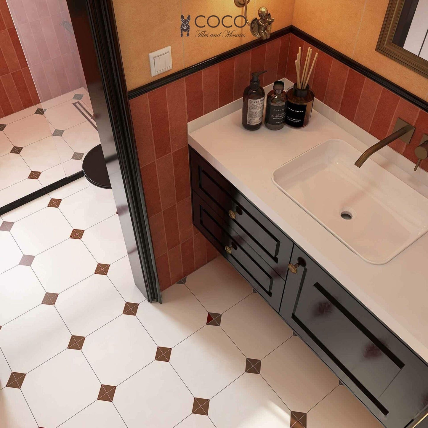 Modern Monochrome Series - Frequency Terracotta Matte 300x300mm Porcelain Tile