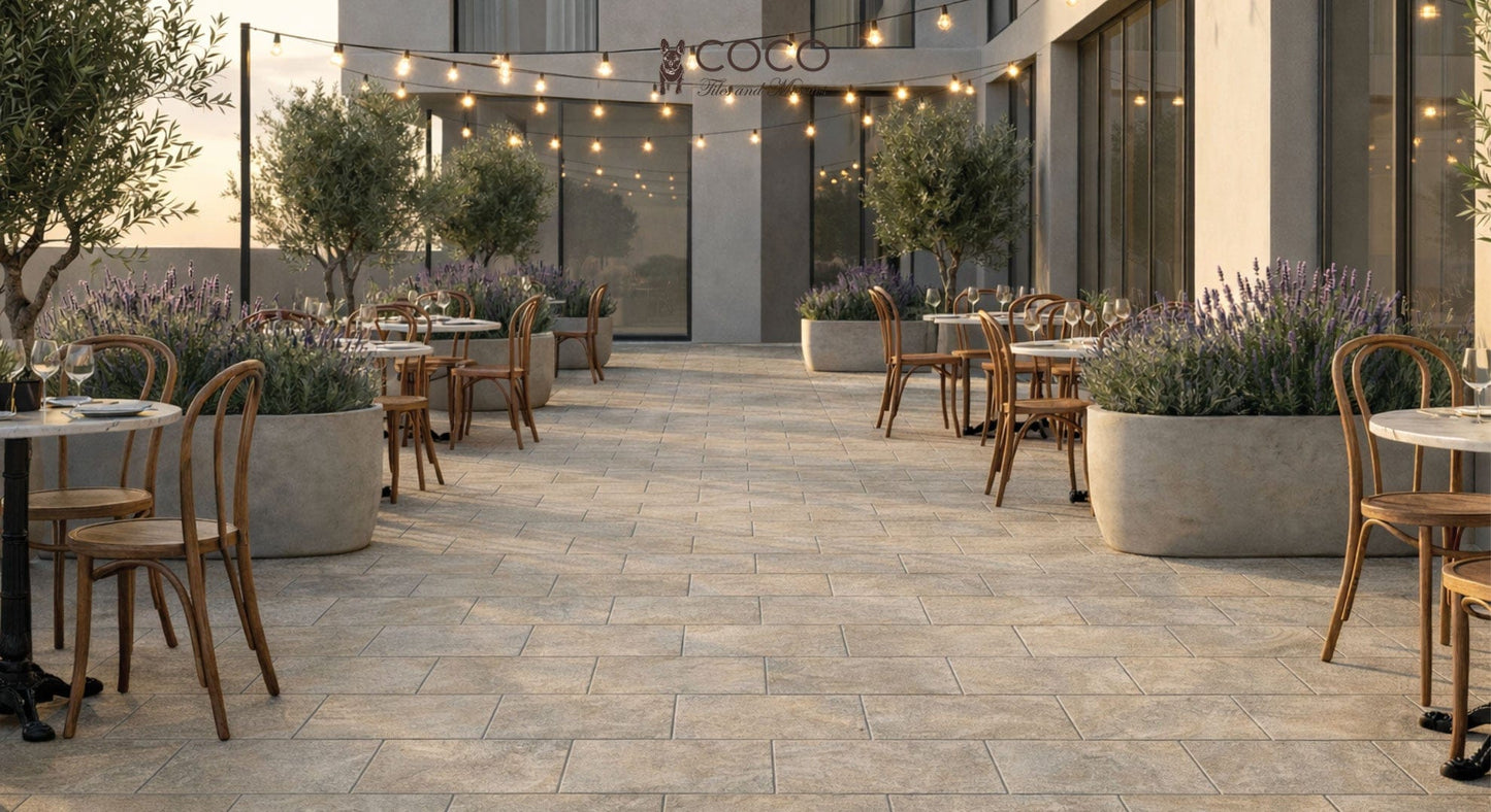 Arcadia Series - Sunset Embrace Cliffs Textured 225x453mm Porcelain Tile