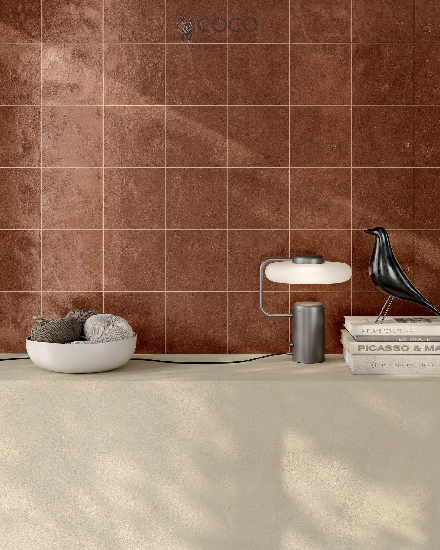 Vogue Series - Rosso Lacca Gloss 200x200mm Porcelain Tile
