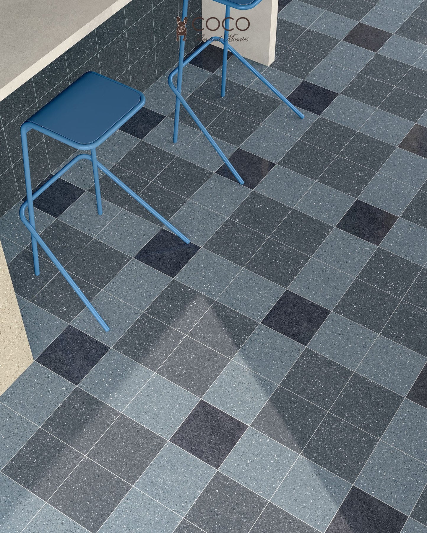 Vogue Series - Blu Lacca Gloss 200x200mm Porcelain Tile