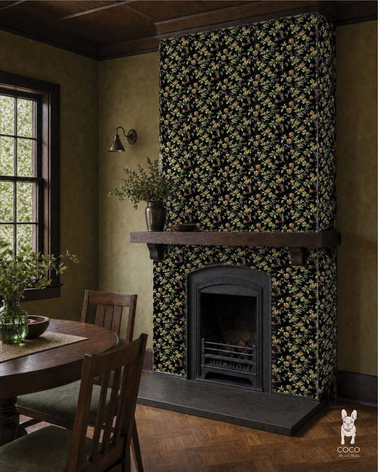 Red Room Series - Night Bloom Satin 300x300mm Ceramic Tile