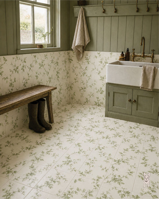 Red Room Series - Garden Party Satin 300x300mm Ceramic Tile
