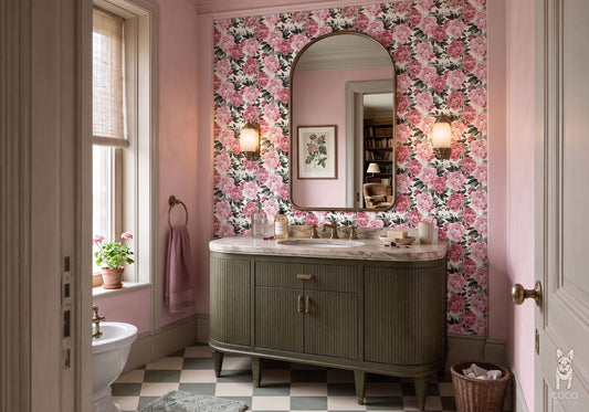 Red Room Series - Queen of Bloom Satin 300x300mm Ceramic Tile