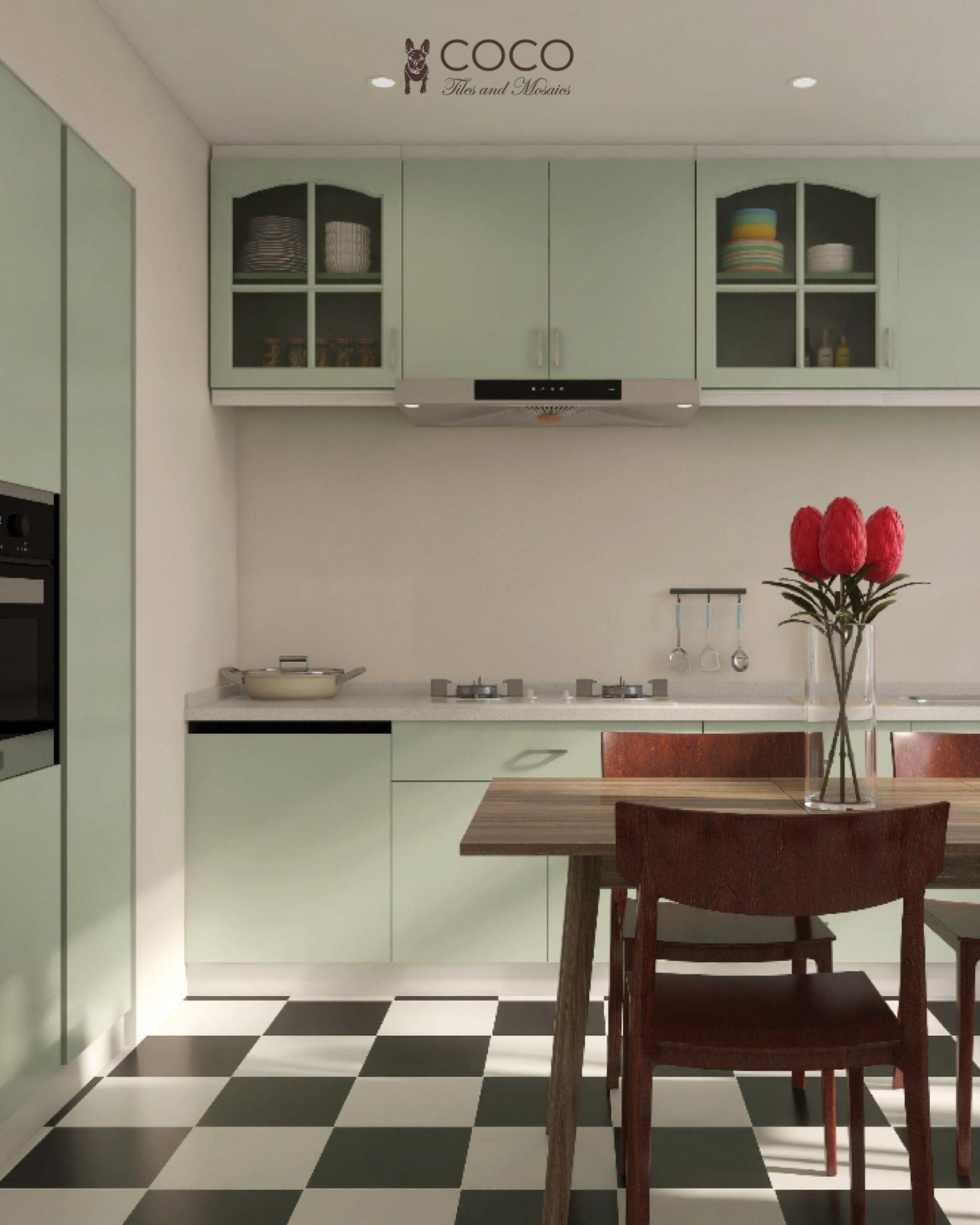 Checkerboard Series - CoCo's Black Satin 300x300mm Porcelain Tile