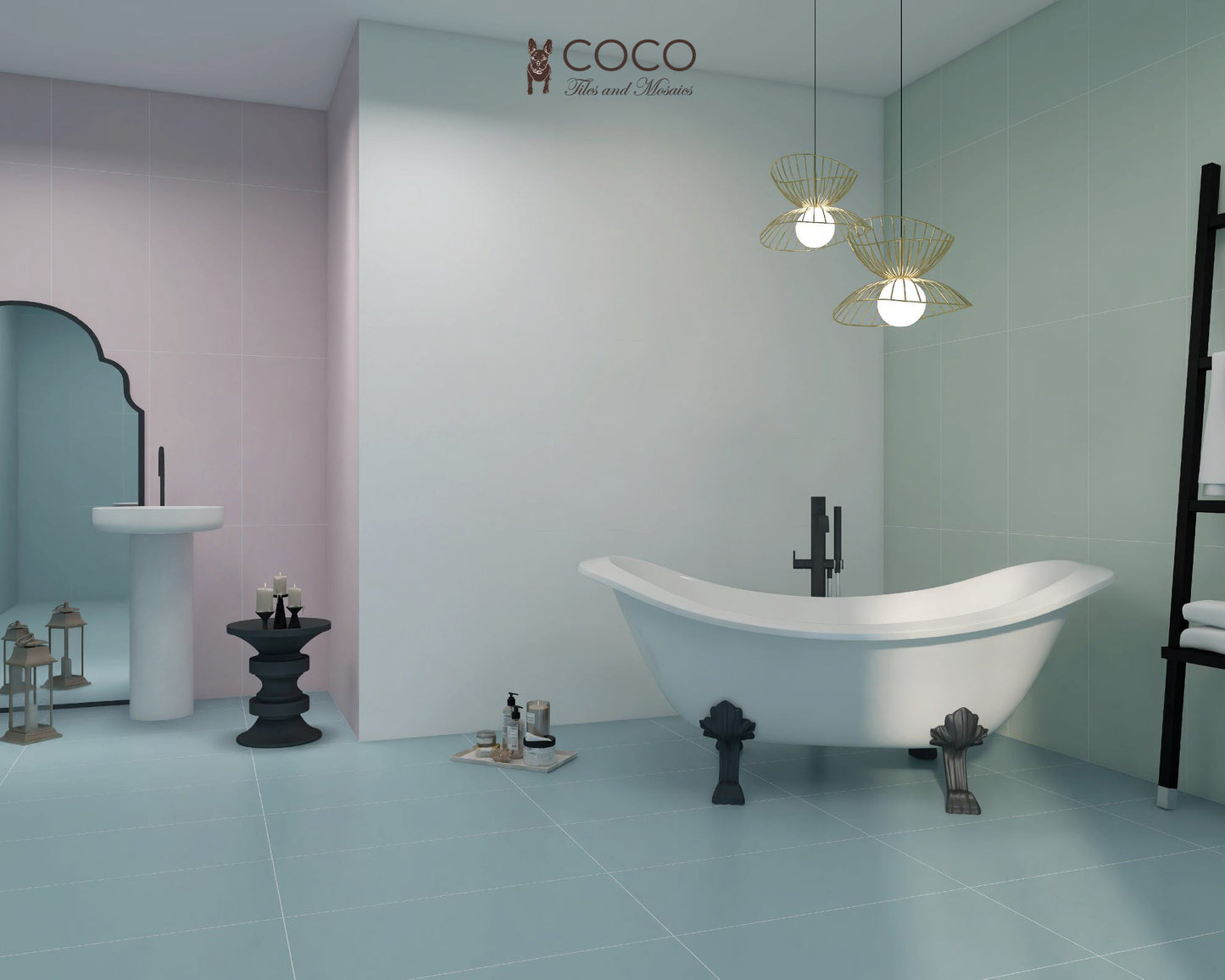 Coastal Colour Palette Series - Earth Tones Minty Mint 400x800mm Ceramic Tile