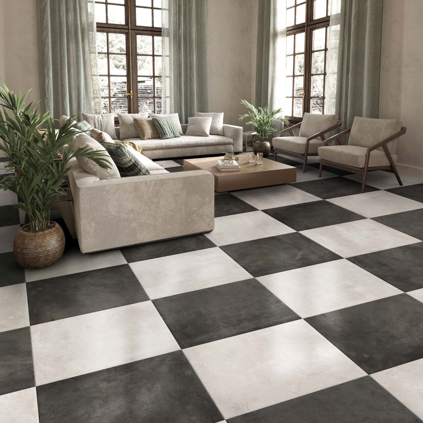 Blend Series - Graphite Natural 592x592mm Porcelain Tile