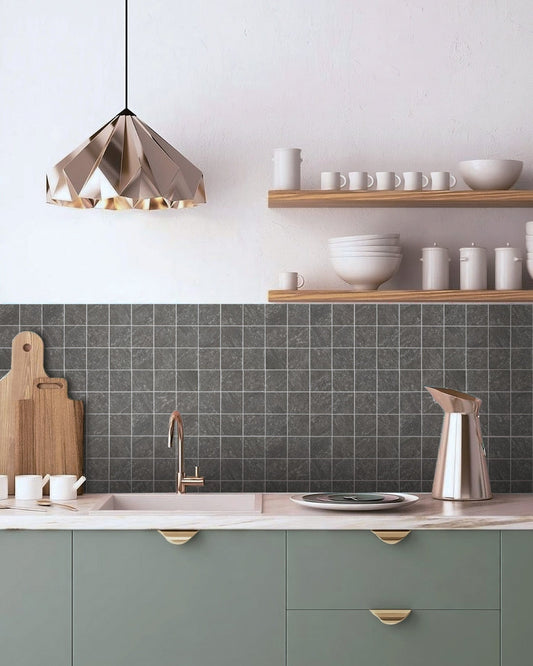 Earth Story Series - Graphite Naturale Matte 97x97mm Mosaic Tile