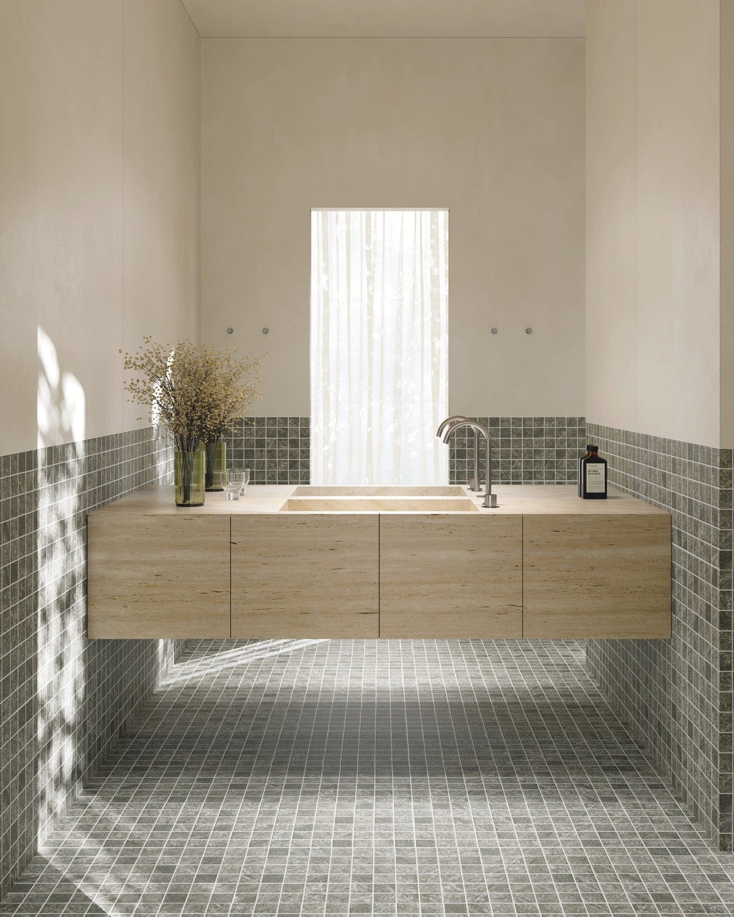 Earth Story Series - Silver Naturale Matte 48x48mm Mosaic Tile