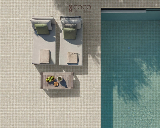 Hidden Gem Series - Chalk Naturale Matte 48x48mm Mosaic Tile