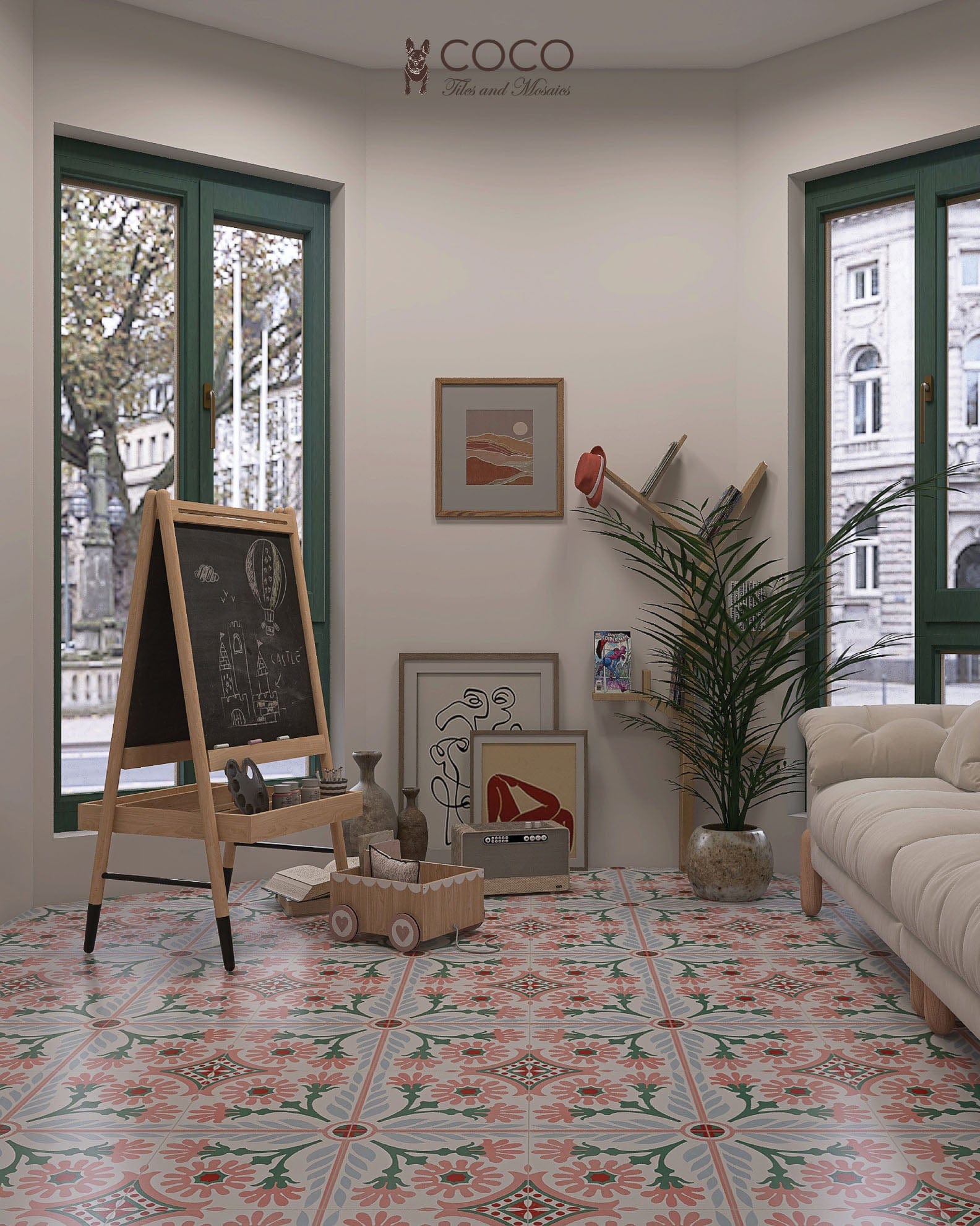 Patterned Tile | Pink Lover Series Paradise Rose 300 x 300mm | Pink ...