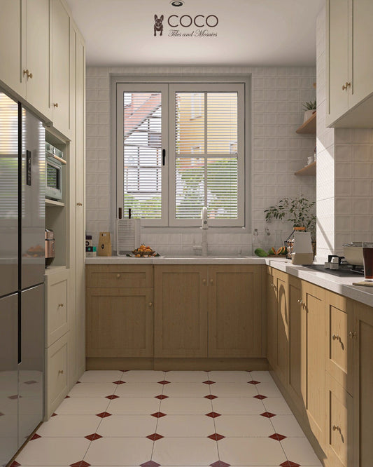 Geometry Bohemian Series - Rustic Edge Satin 300x300mm Ceramic Tile