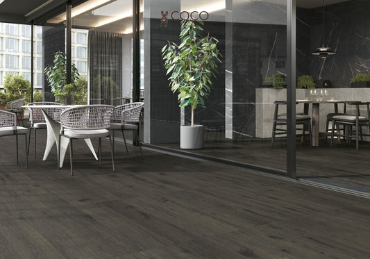 Grandeur Touch Series - Midnight Oak Grip 200x1200mm Porcelain Tile