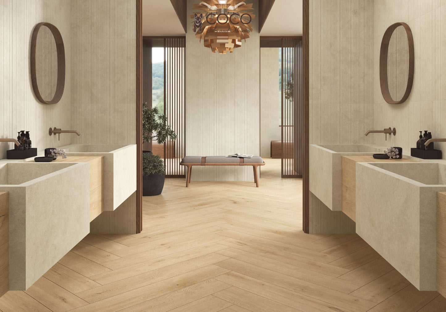 Grandeur Touch Series - Sunlit Grove Matt 200x1200mm Porcelain Tile