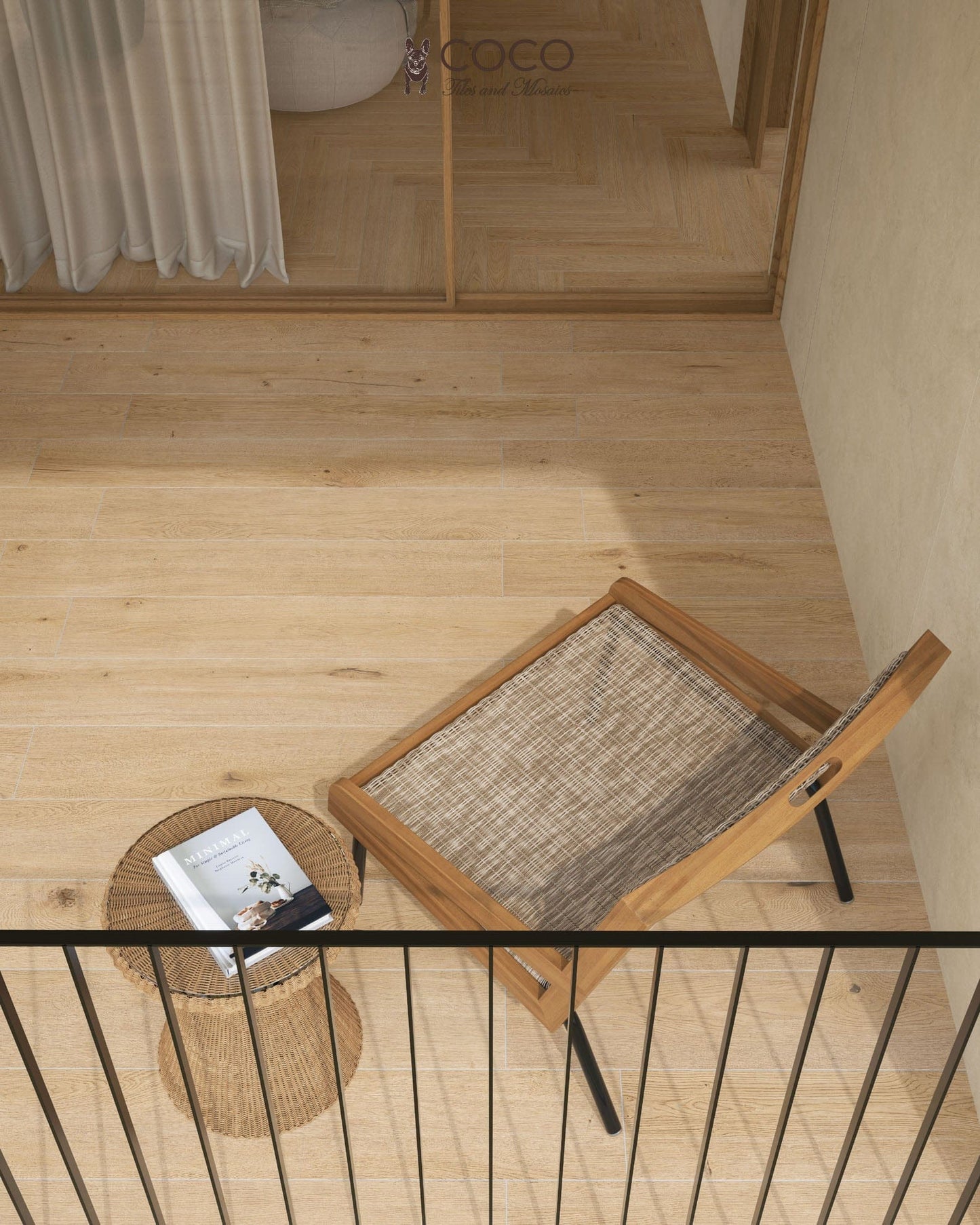 Grandeur Touch Series - Sunlit Grove Matt 200x1200mm Porcelain Tile