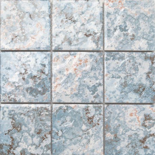 CoCo & Breezy Series - Coral Sea Polished 97x97mm Mosaic Tile