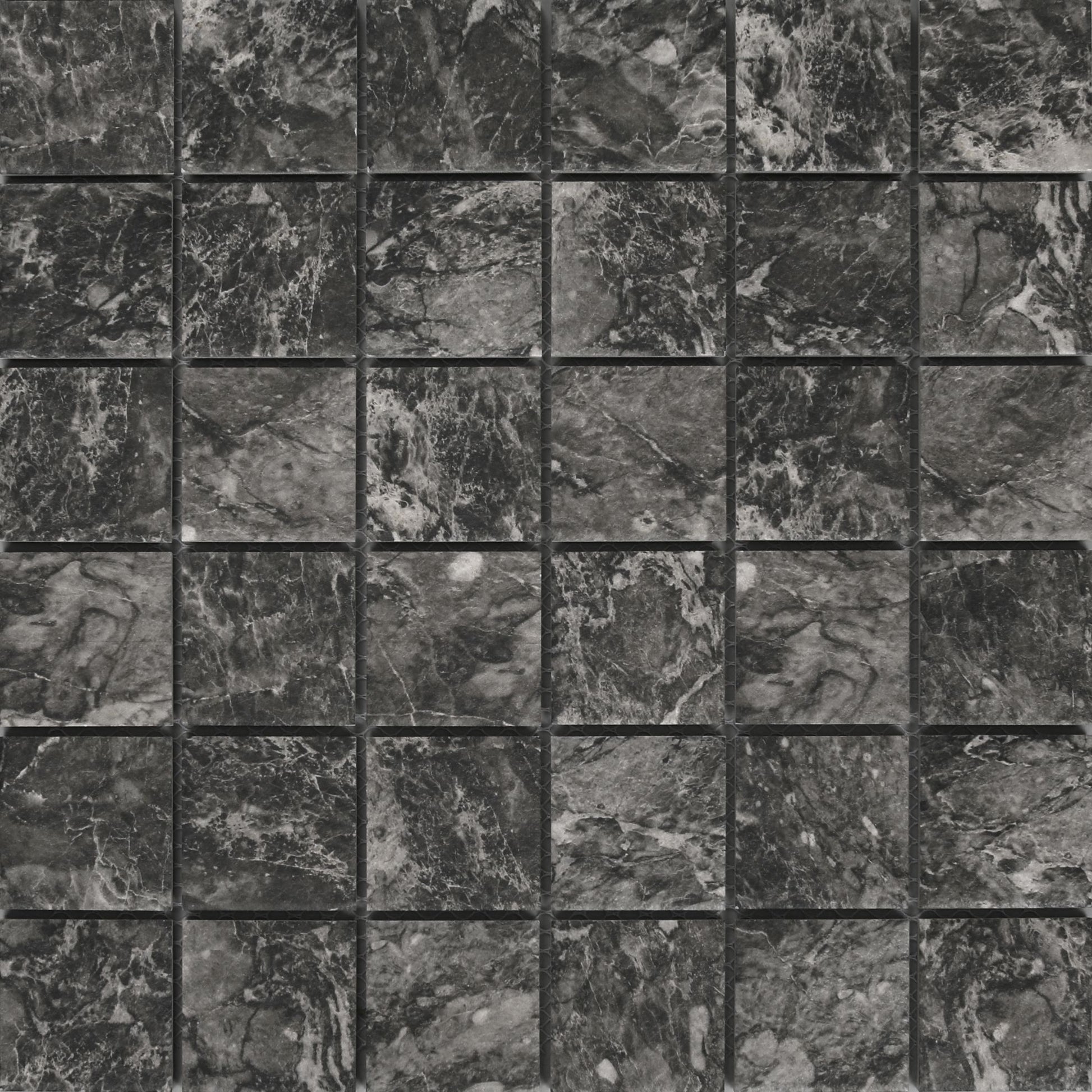 CoCo & Breezy Series - Drama Graphite Naturale 48x48mm Mosaic Tile ...