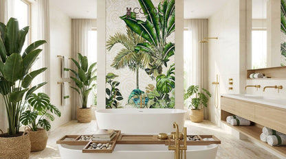 Lush Oasis Wall Art Mosaic