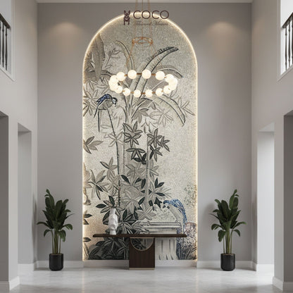 Ancient Garden Mosaic Mural