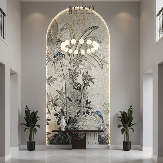 Ancient Garden Mosaic Mural