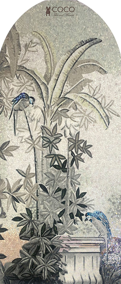 Ancient Garden Mosaic Mural