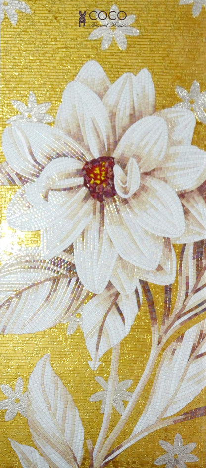 Floral Radiance Wall Mosaic Tile