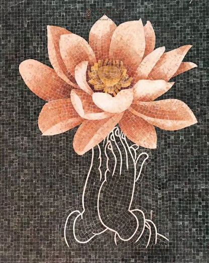 Enlightened Touch (B) Stone Mosaic Art