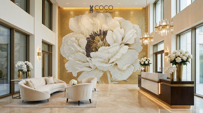 Luminous Peony Artistic Mosaic