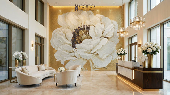 Luminous Peony Artistic Mosaic
