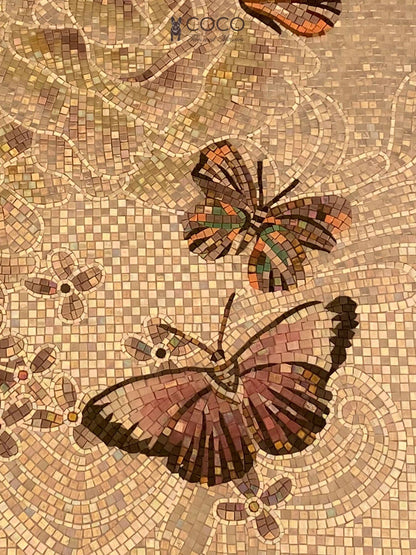Fields of Butterflies Mosaic Art