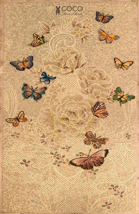 Fields of Butterflies Mosaic Art