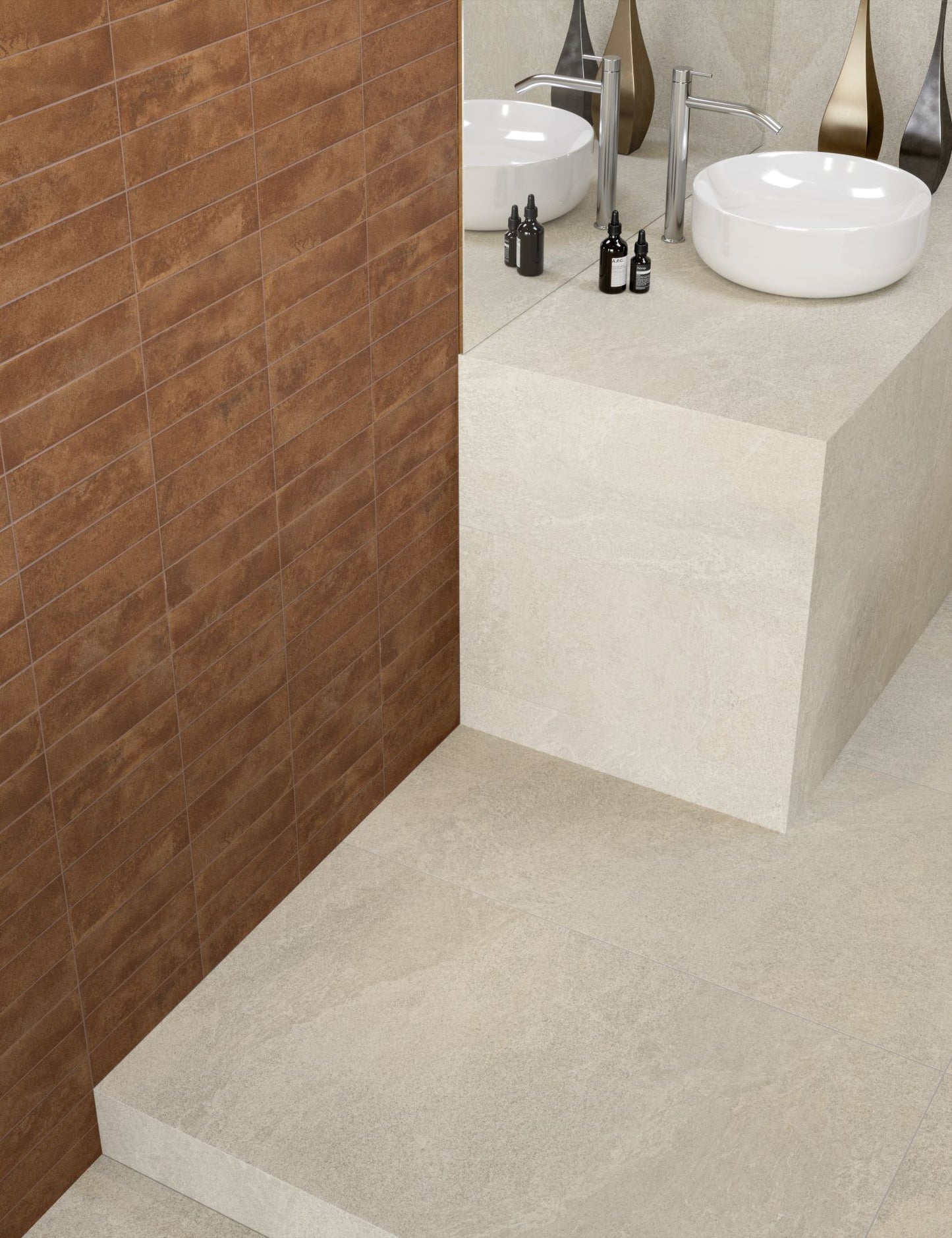 Fire & Earth Series -  Bronzed Ember 60x240mm Porcelain Tile