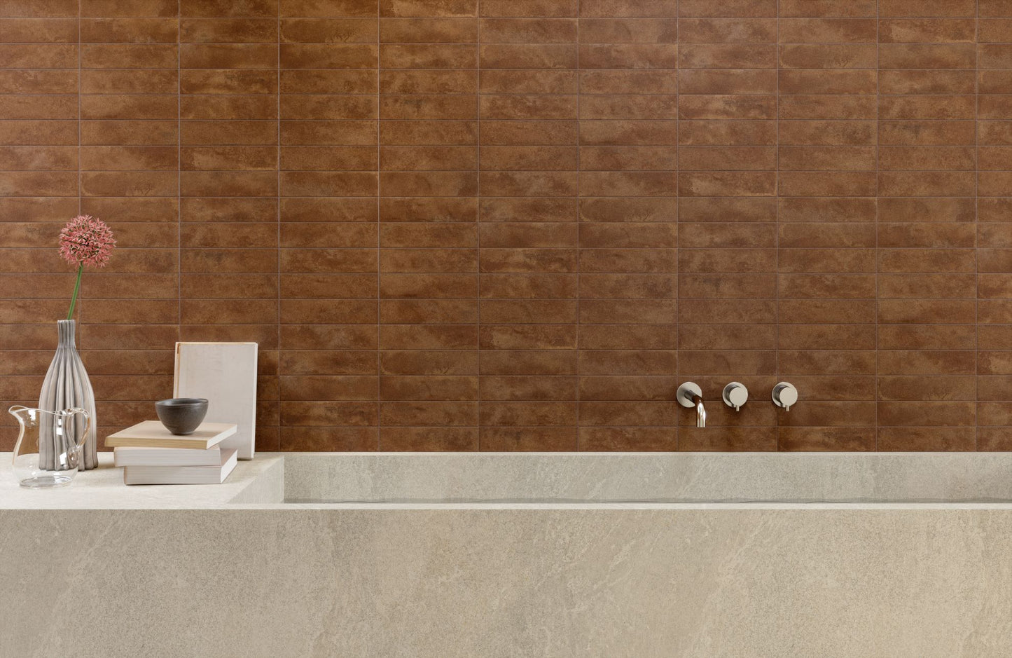 Fire & Earth Series -  Bronzed Ember 60x240mm Porcelain Tile