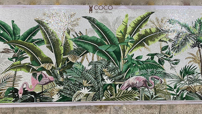 Flamingo Eden Mosaic Wall Art