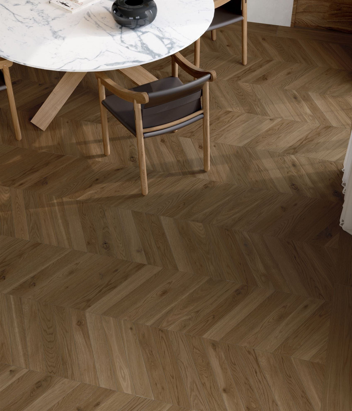 Brown Oak Chevron Timber Look Tiles | Grandeur Series | COCO Tiles ...