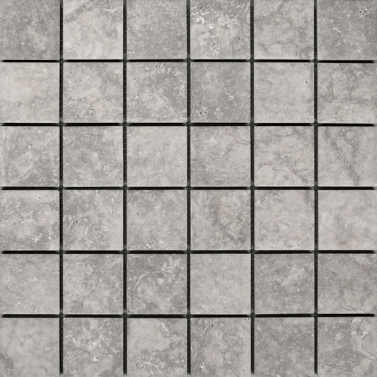 CoCo & Breezy Series - Hidden Gem Graphite Naturale 48x48mm Mosaic Tile