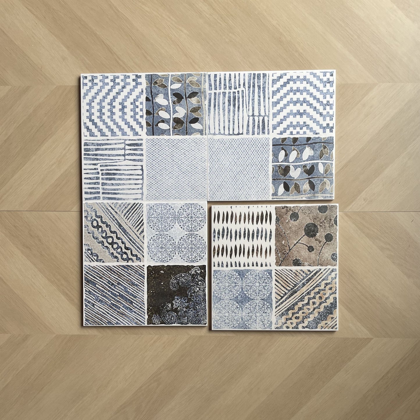 Geometry Bohemian Series - Magic Symbols Seaside 300x300mm Ceramic Tile